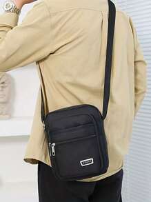 1pc Chic Waterproof Multi-Layer Commuter Crossbody Bag – Lightweight, Large Capacity With Tassel, Adjustable Strap & Studded Details For Everyday Use(Logo Letters Random) Sling Bag - Multicolor - View 3