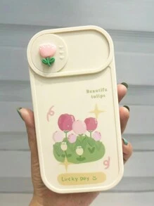 Summer Flower Pattern Phone Case Kawaii Waterproof Shockproof Anti-Fall Scratch Resistant