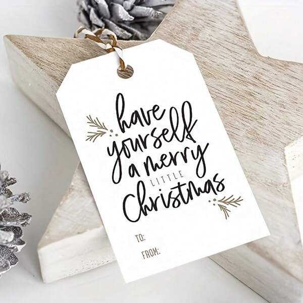 50pcs, Christmas Hanging Cards Merry Christmas Blank Writing Congratulations Hanging Cards Gift Packaging Gift Decoration Hanging Cards, Christmas Decorations, Mini Stuff, Cute Aesthetic Stuff, Cool Gadgets, Unusual Items, Gift Decor,Christmas