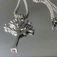 1pc New Hip-Hop Style High Quality Stainless Steel Tree Of Life Pendant Necklace For Men And Women