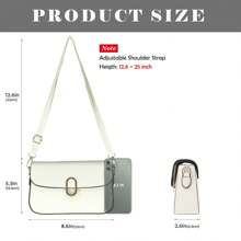 Small Handbags For Women With Adjustable Strap,Cute Stylish Button Shoulder Purses,Crossbody Bags For Women For Shopping,Work,Conmutting,Back To School Gifts,Parties - 白色 - 查看 2
