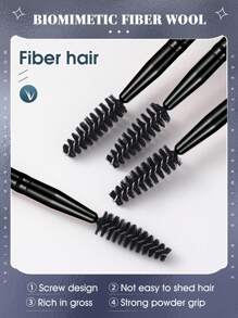 7PCSEye Black Stick Mascara Brush Is Suitable For Eyebrow And Eyelash Extender, Which Can Be Used Repeatedly