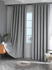 1 tấm rèm vải lanh Meteor đơn giản che nắng cho ban công hoặc phòng ngủ - Xám - Xem 17