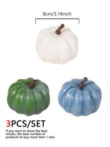 3 sztuki/zestaw 8 cm piankowe dekoracje dyniowe, różne rozmiary i matowe kolory, odpowiednie do fotografii, rekwizyty sceniczne, dekoracje na Halloween