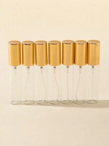 1 pieza/4/7/10 piezas Botellas rellenables de perfume de 5/10/15ml con atomizador de cristal, mini atomizador, dispensador portátil para viajes y al aire libre (tapa de color dorado), decoración para sala de estar, dormitorio, baño, casa, artículos de viaje, bodas, fiestas, cumpleaños, regalos para hombres, mamá, papá, amigos, Año Nuevo, accesorios, regalo divertido - Multicolor - Ver 5