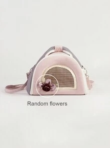 1pc Foldable Breathable Fabric Guinea Pig Carrier Bag, Portable For Small Pets Travel All Season - Multicolor - View 14