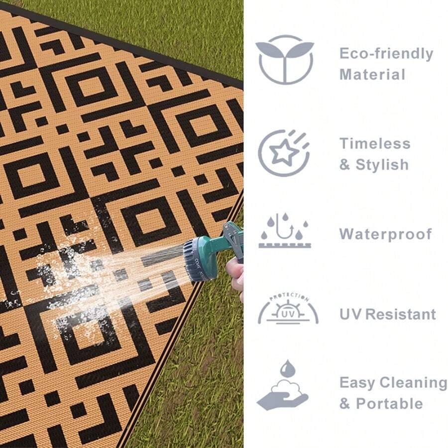 Outdoor Rugs Waterproof, Reversible Mats, Outdoor Area Rug, Plastic