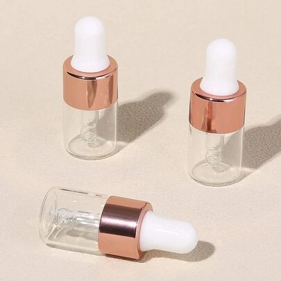 10 件/套 2ml 迷你玫瑰金盖玻璃滴管瓶套装，适用于精油等，客厅家居卧室浴室家居装饰，旅行用品，婚礼，派对，生日，送给男士妈妈爸爸朋友的礼物，新年，配饰，趣味礼物，便携式配件收纳
