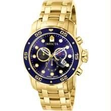 Invicta Men 0073 Pro Diver Quartz Chronograph Blue Dial Watch - Vàng - Xem 1