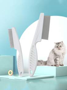 1 件/2 件宠物除蚤梳、狗猫美容刷，用于除毛和除毛 - 彩色 - 查看 11