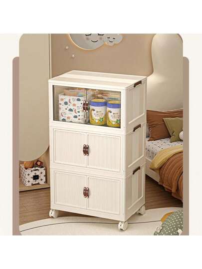 2/3/4/5 pacchi Grandi contenitori di immagazzinaggio con coperchio, organizzatore di immagazzinaggio in plastica per soggiorno camera da letto cucina bagno, contenitori di immagazzinaggio pieghevoli e impilabili per giocattoli, contenitori di immagazzinaggio con ruote per organizzazione domestica