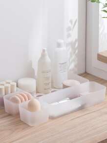 1pc/5pcs/9pcs/12pcs/33pcs Drawer Organizer Tray Storage Box For Bedroom Nightstand Drawer Dresser Bathroom Kitchen Drawer, Frosted,For Holiday Beach, Bathroom Collection, Bedroom Collection, Large Capacity