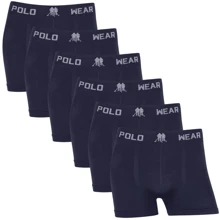 Kit 6 Polo Wear Men's Boxer Briefs Original Adult Men's Premium - 藏蓝色 - 查看 1