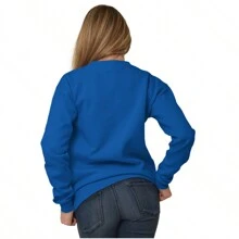 Whale Compass Free Spirit Animal Women Crewneck Sweatshirt - 皇家 - 查看 2