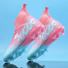 New Men's Training Match FG Soccer Cleats Ultralight Non Slip Comfortable Resistant Outdoor Football Boots - Blue Powder - View 1