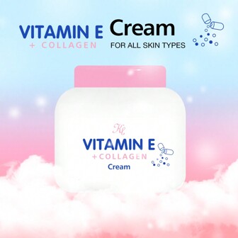 King Love Beauty 200g 维生素 E+胶原蛋白保湿面霜，富含维生素 E 和胶原蛋白精华，抗衰老、保湿修复和深层修复、保湿提亮、美白紧致，适合各种肤质