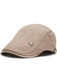 Men's Advance Logo Casual Newsboy Hat, Fashion Unisex Breathable Beret Cap, Autumn/Winter - A - View 16