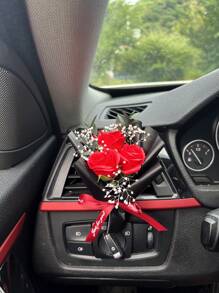 1 Set 3-Head Rose Series Car Air Freshener - one-size - View 7