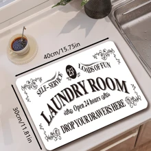 1pc Washer And Dryer Top Cover Pad, Drying Mat, Anti-Slip Laundry Machine Dust Cover, Kitchen Dish Mat, Suitable For Sink Area- Washer, Dryer, Anti-Skid Floor Mat, Bathroom Supplies, Laundry Room Supplies - Laundry Room - View 15