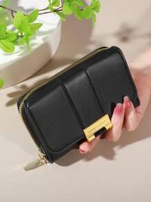 2024 New Women's Wallet Women's Short Korean Edition Multi Card Fashionable Versatile Change Bag Handheld Wallet Card Bag Wallet For Women Wallet Purse Wallet Long Wallet - Black - View 2