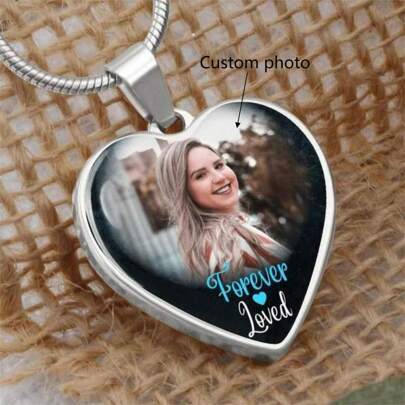 Custom Photo Necklaces, Personalized Photo Necklaces, Personalized Jewelry, Personalized Gifts, Gifts Of Appreciation, Anniversary Gifts, For Loving Mothers.