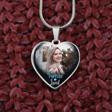 Anpassade fotohalsband, personliga fotohalsband, personliga smycken, personliga presenter, uppskattningspresenter, årsdagspresenter, för kärleksfulla mödrar. - Silver - Visa 3