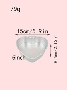 1pc/2pcs/3pcs Heart Shaped Cake Baking Mold, 4/6/8/10 Inch Removable Bottom Cake Mold For Wedding, Anniversary, Valentine's Day, Sponge Cake, Durable And Heat-Resistant, Easy To Clean