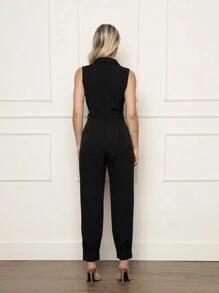 Jumpsuit With Tailoring Belt LR927 - Negro - Ver 2