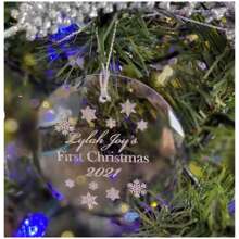 Personalized Crystal First Christmas Ornament With Gift Box Home Decor Christmas Decorations Room Decor,Christmas Gift Supplies - Multicolor - View 5