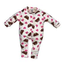 Kit 4 Printed Suedine Baby Jumpsuits 100% Cotton - 淺粉色 - 查看 6