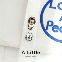 2 件装橙色猫形可爱日式胸针，男女通用服装包包装饰配件 - 橘子貓胸針 - 查看 4