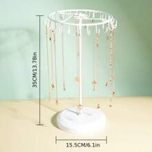 1pc Simple Rotating Iron Jewelry Rack - Necklace Display Rack 2.9K+ Sold Provided By Valentine Day