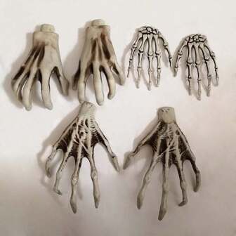 2pcs Halloween Props, Haunted House Decoration, Escape Room Accessories - Ghostly Hand, Witch Hand, Skeleton Hand, Bones (Color May Vary From The Image, One Size Fits All)