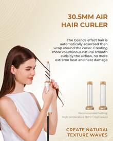 Air Wrap 6-In-1 Electric Hair Brush, 60,000 RPM Hot Air Brush, 1000 W Hair Dryer, Multifunctional Styler - View 5