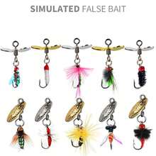For Bass And Trout  Fishing Lures With Spinning Blades, Bionic Fly Fishing Lures With Hooks - Multicolor - View 1
