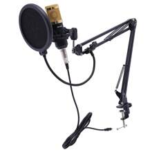 Audio Mixer Condenser Microphone Kit Gaming Microphone With VBS Sound Card And Cantilever Mount USB Microphone For Live Streaming, Singing, Gamer - Black - View 5