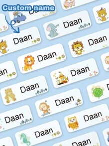 60-500 قطعة ملصقات أسماء مخصصة، ملصقات مخصصة، ملصقات شخصية، ملصقات أسماء، مخصصة، قابلة للتخصيص هدية عيد ميلاد، عائلة، هدية فريدة - النمط 4 - مشاهدة 2
