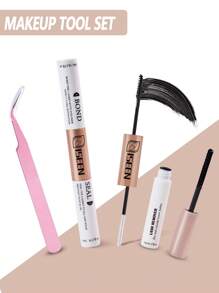 10ml Eyelash Glue & Sealant, Single Lash Adhesive & Sealant, Super Strong Bonding, DIY Eyelash Extension & Eyelash Glue Remover 5ml Set, Includes Double-Ended Lash & Brow Brush, Eyelash Glue - Black - View 8