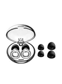 1 Pair Plated Earplugs - Silicone Material + Concert Earplugs - High Fidelity Hearing Protection Noise-Proof, Sensitive For Work And Noisy Environments - Includes 4 Eartips In XS, M, L Sizes