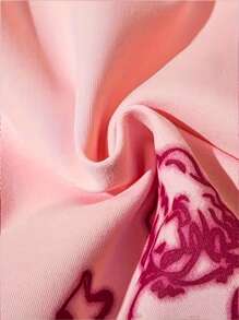 Casual Cartoon Print Sweatshirt Sweatshirt, Autumn/Winter - Pink - View 5