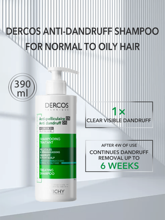 Vichy DERCOS ANTI DANDRUFF DS SHAMPOO NORMAL TO OILY HAIR 390ml