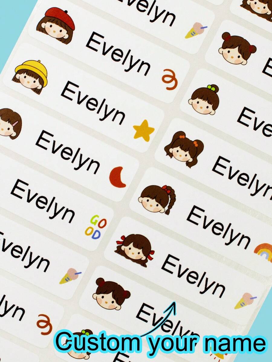 Custom Waterproof Stickers Personalized Name Labels Stickers,Daycare Clothing Labels , Labels For Clothes, Custom Name Tag Stickers, Customizable Stickers, Custom Sticker
