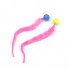 Pet Toy Rainbow Plush Worm Bouncy Ball