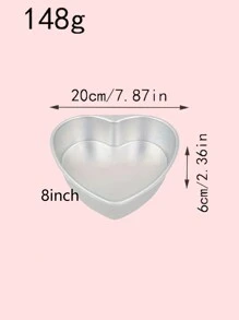 1pc/2pcs/3pcs Heart Shaped Cake Baking Mold, 4/6/8/10 Inch Removable Bottom Cake Mold For Wedding, Anniversary, Valentine's Day, Sponge Cake, Durable And Heat-Resistant, Easy To Clean