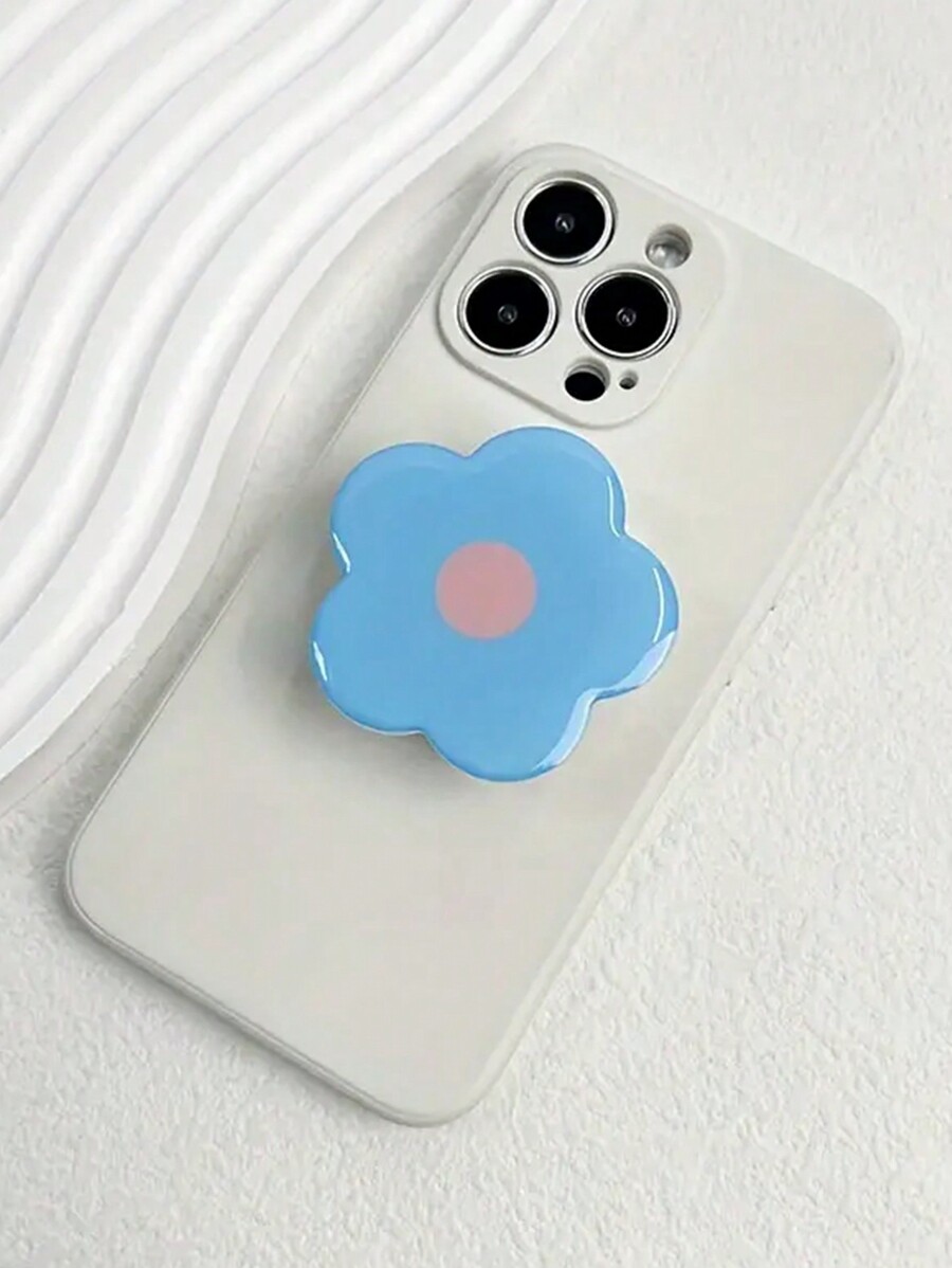 1 Pc Fashion Flower Acrylic Phone Holder Secure Glue Mount For Desk