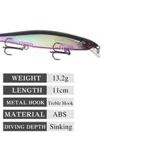 Outdoor Fishing Luring Fish To The Hook Fish Hooks 5pcs Minnow Fishing Lure Wobblers Laser Hard Artificial Bait 3D Eyes 13.2g/11cm Vobler Trolling Lures - Multicolor - View 5