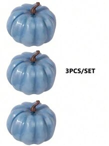 3 sztuki/zestaw 8 cm piankowe dekoracje dyniowe, różne rozmiary i matowe kolory, odpowiednie do fotografii, rekwizyty sceniczne, dekoracje na Halloween