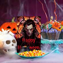 8pcs Halloween Party Invitation Cards, Horror Vampire Theme Greeting Cards For Party Event - Multicolor - View 5