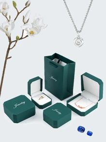 1PC/4PCS 茴香天鹅绒戒指盒、耳环吊坠首饰盒、戒指耳环礼品盒、珠宝展示（珠宝仅用于展示目的） - 多種款式 - 查看 12