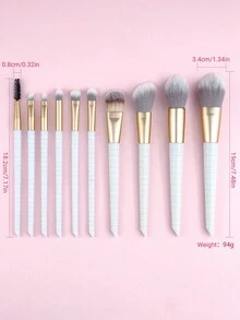 10件套专业化妆刷套装，包含散粉刷、眼影刷等化妆工具，经久耐用，适用于各种化妆品，方便旅行携带。套装包含：化妆刷套装、化妆刷套装、全套化妆工具、化妆刷套装、全套化妆工具、化妆刷套装、化妆礼盒套装。 - 彩色 - 查看 7